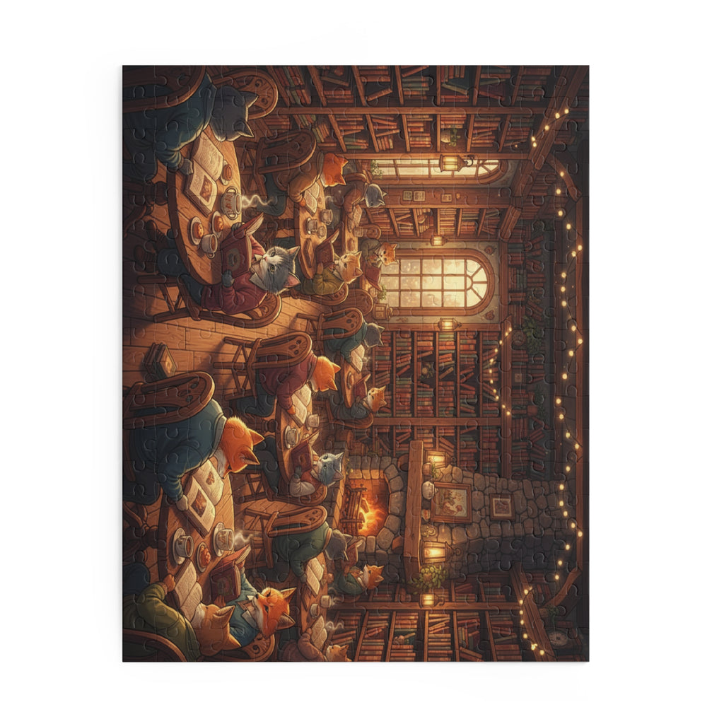 Animal Book Café Jigsaw Puzzle (120/252/500 pcs)