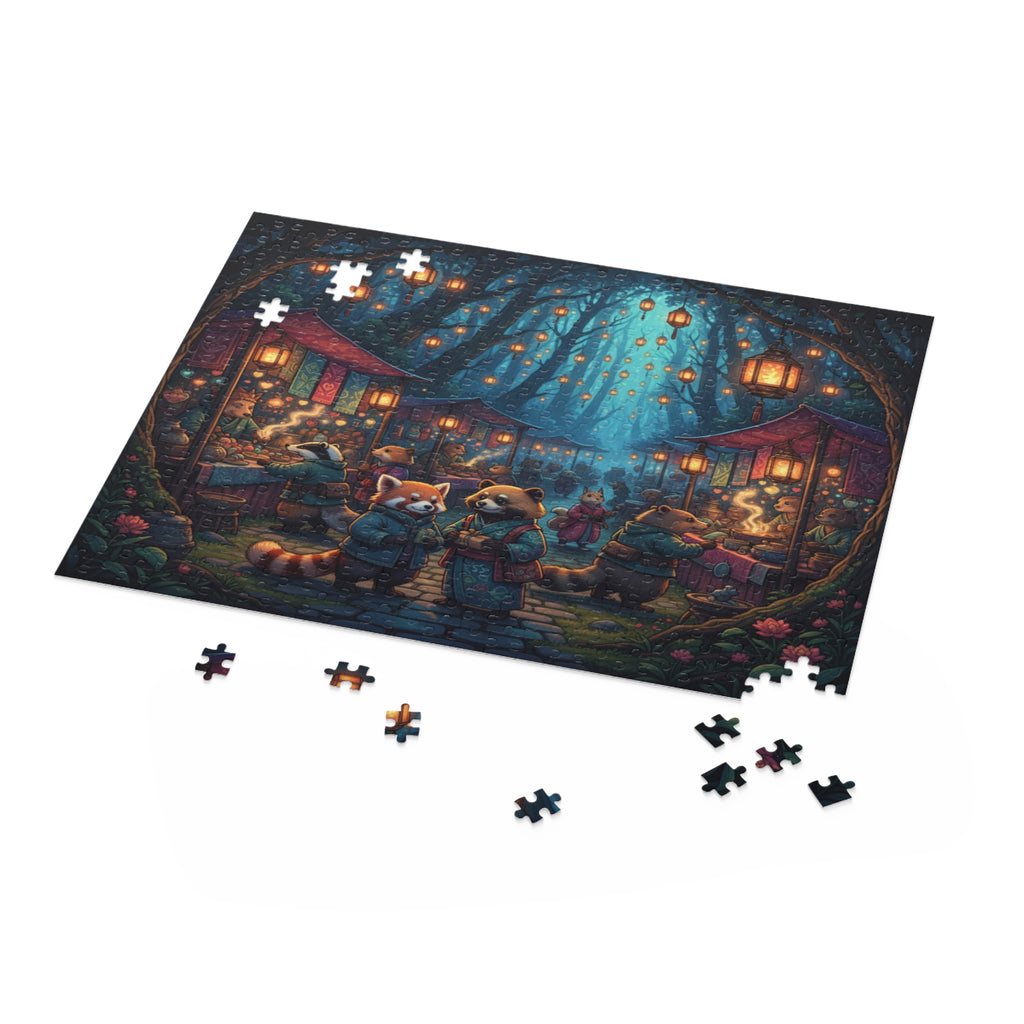 Love in the Lantern Market Jigsaw Puzzle (120/252/500 pcs)