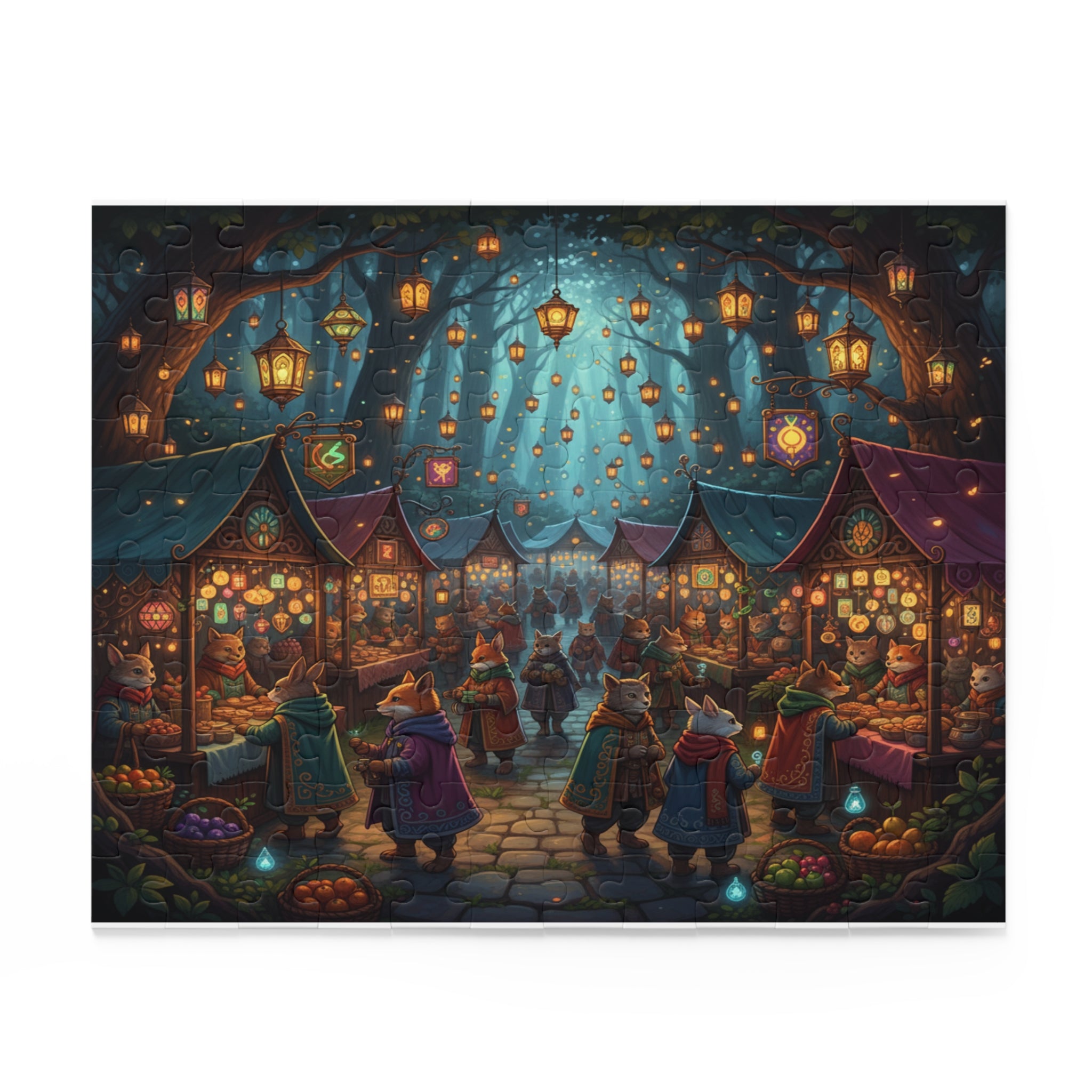 Night Market in the Woods Jigsaw Puzzle (120/252/500 pcs)