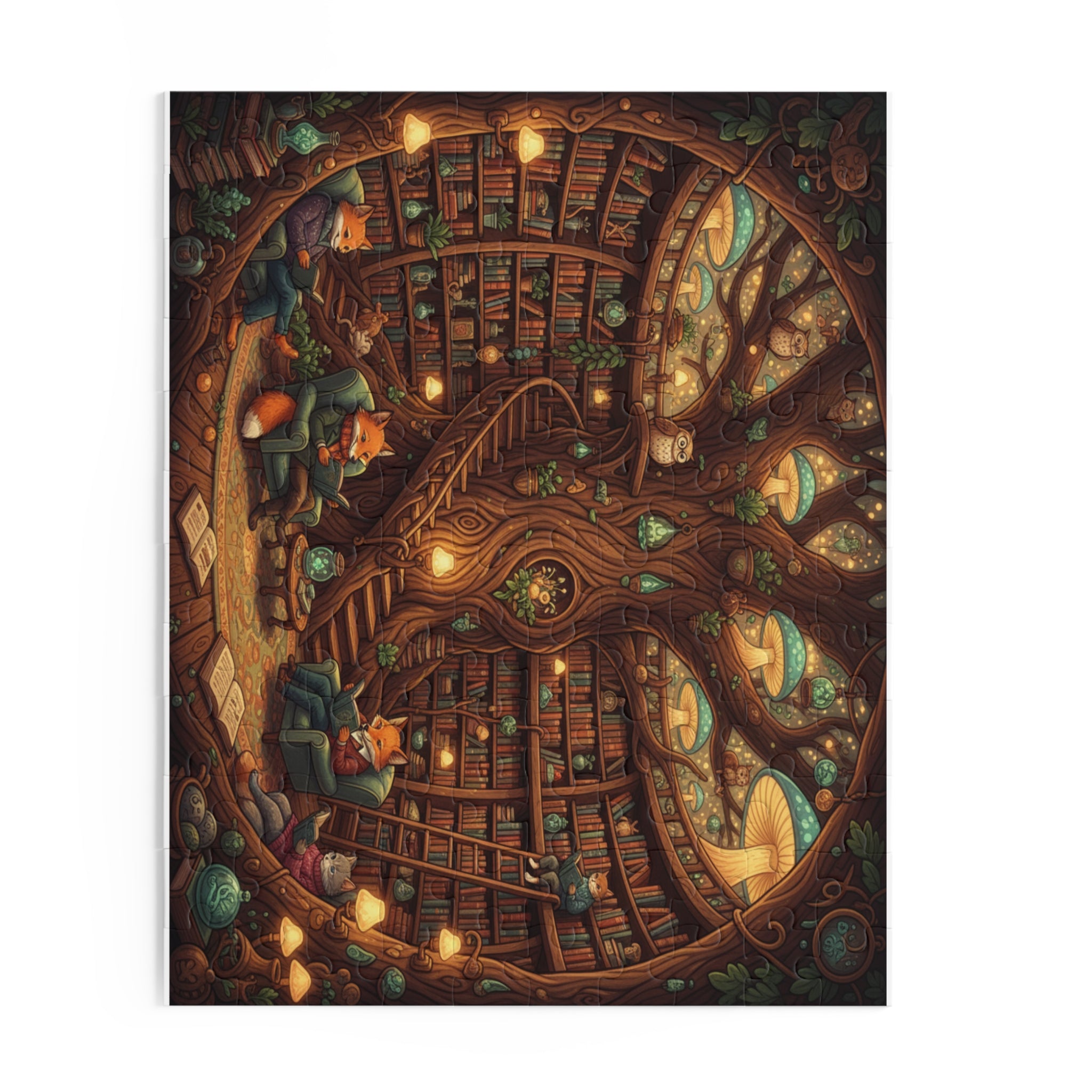 Magical Tree Library Jigsaw Puzzle (120/252/500 pcs)