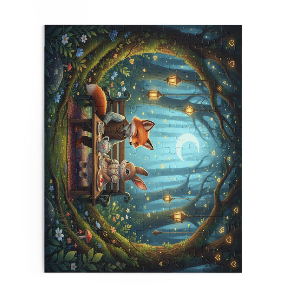 Moonlit Forest Picnic Jigsaw Puzzle (120/252/500 pcs)