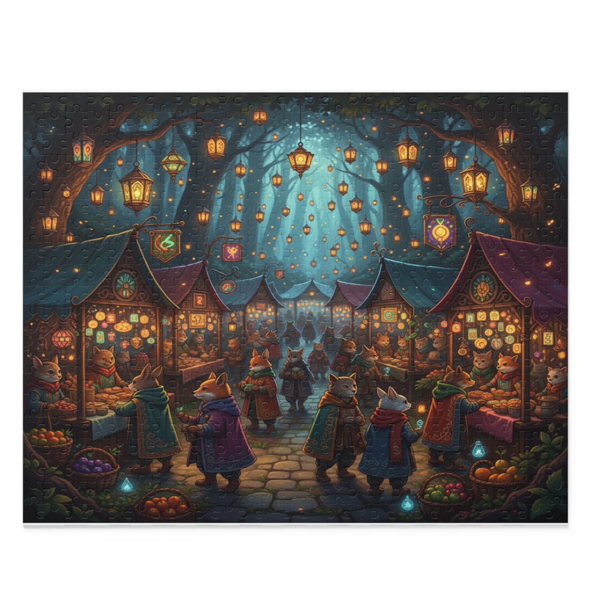 Night Market in the Woods Jigsaw Puzzle (120/252/500 pcs)