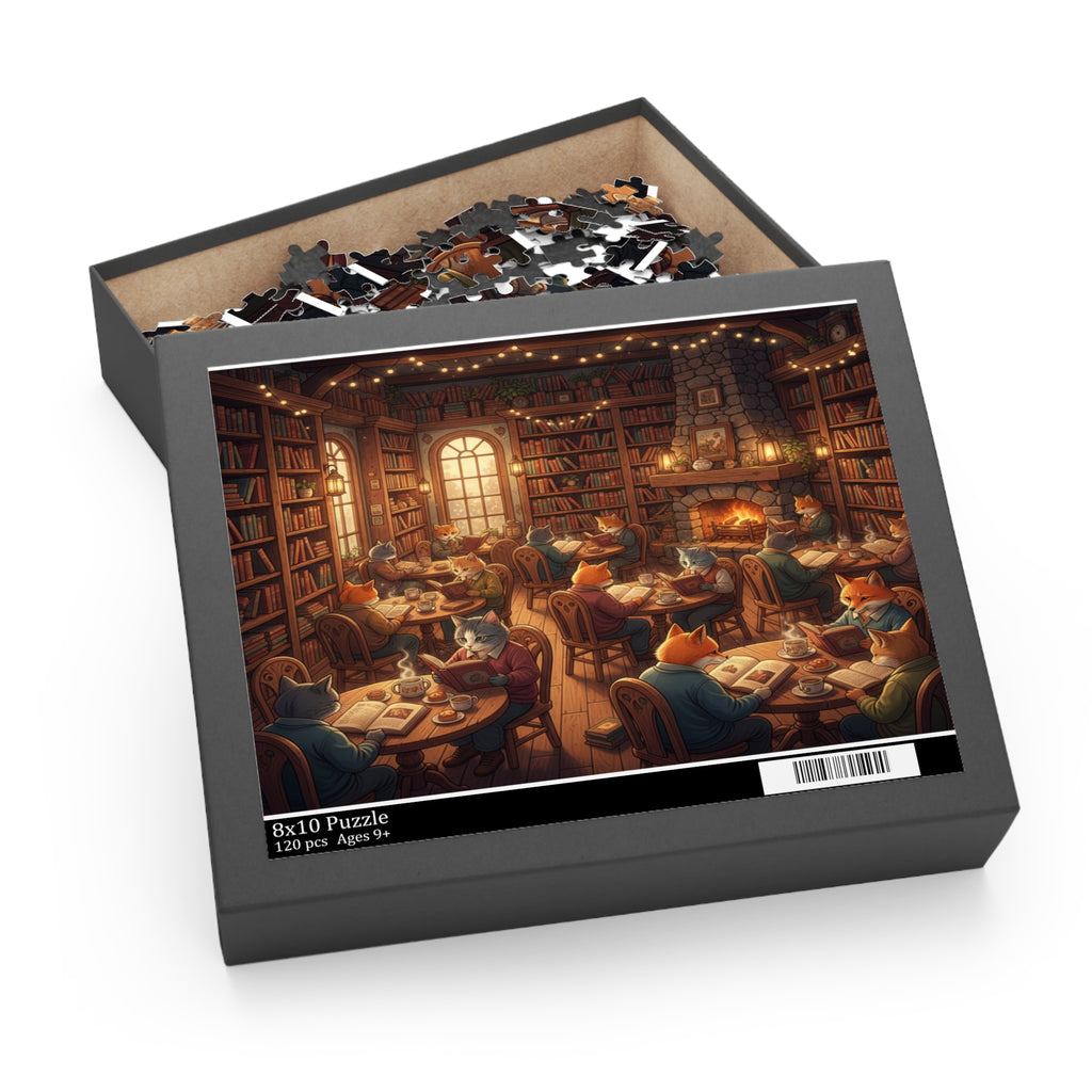 Animal Book Café Jigsaw Puzzle (120/252/500 pcs)